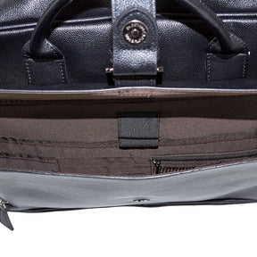 Black Leather Laptop Briefcase