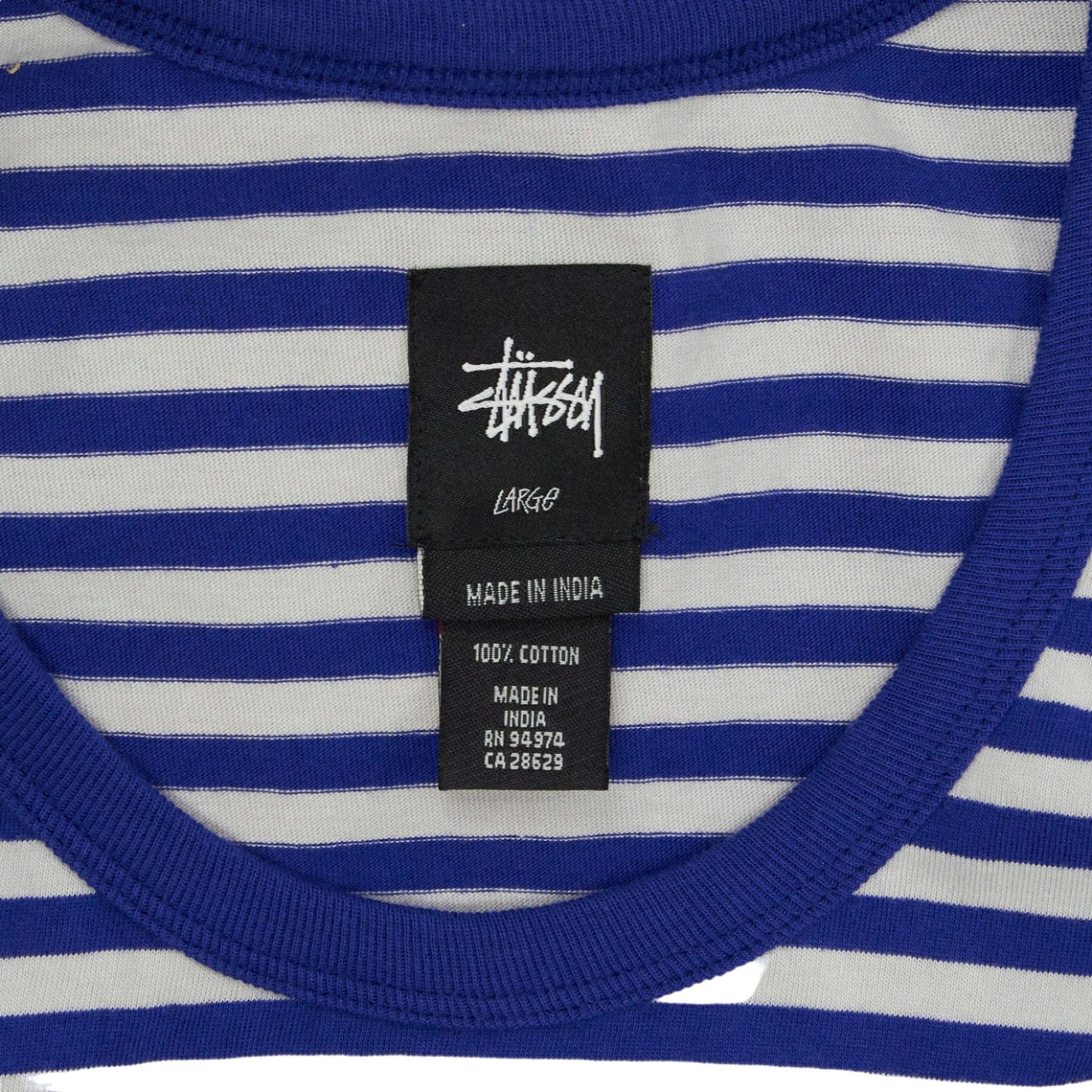 Stussy Blue White Striped Tank Top