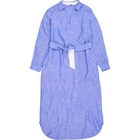 NRBY Blue Linen Shirt Dress