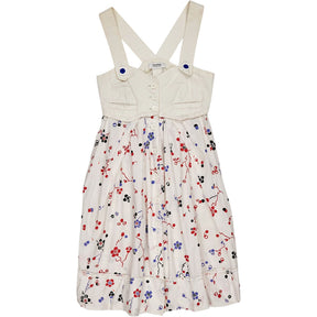 Sonia Rykiel Cream Floral Pinafore Dress