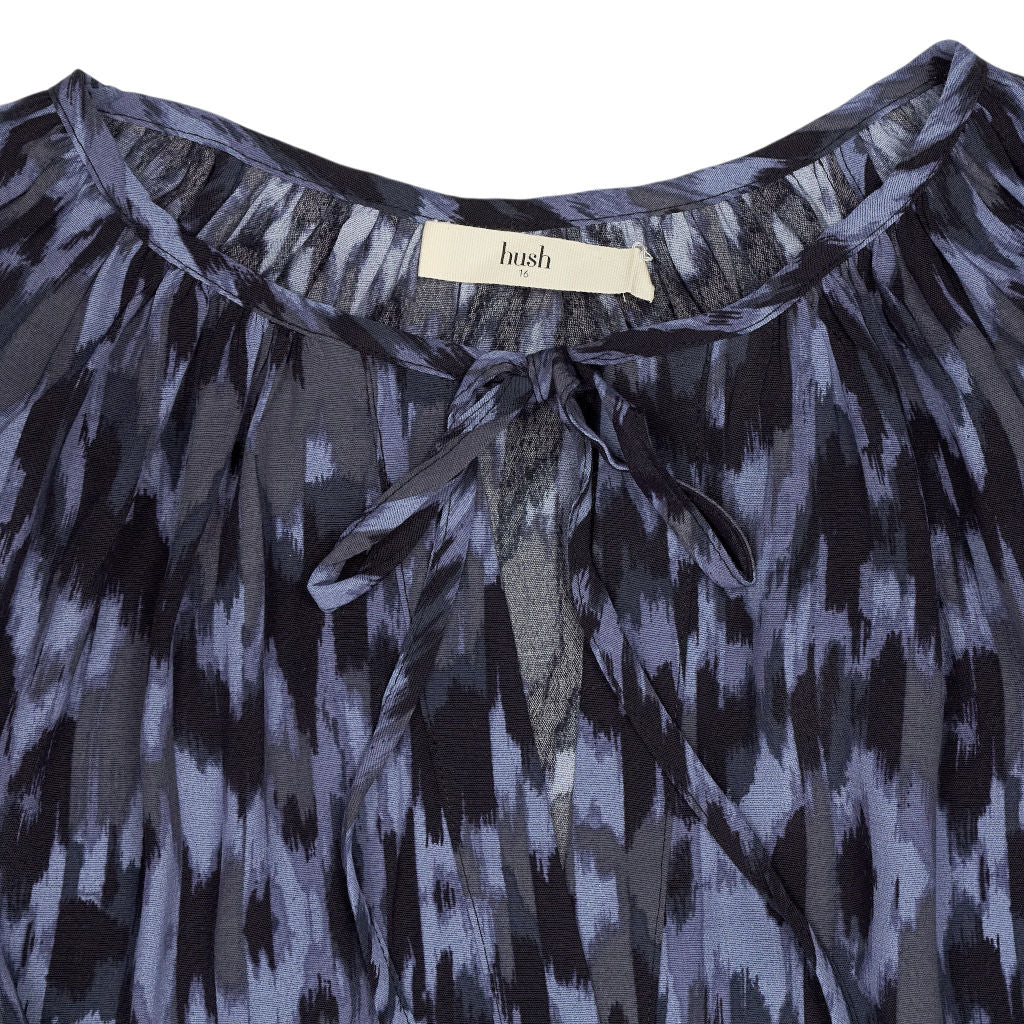 Hush Blue Patterned Blouse