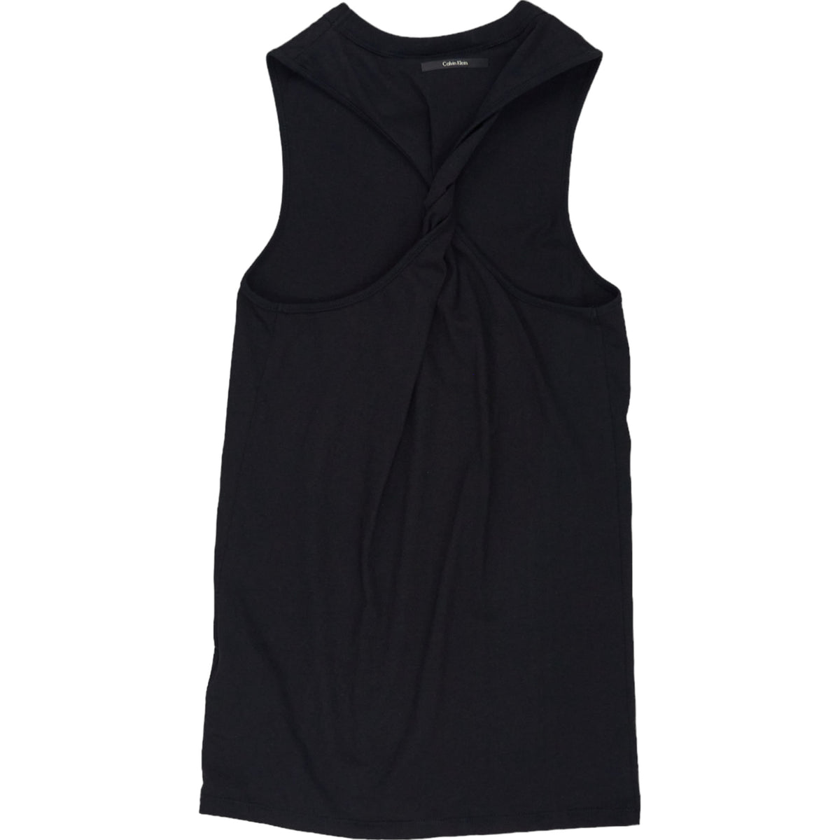 Calvin Klein Black Smooth Cotton Twist Back Tank