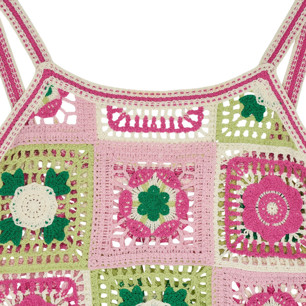 Jovonna Multicolour Crochet Dress