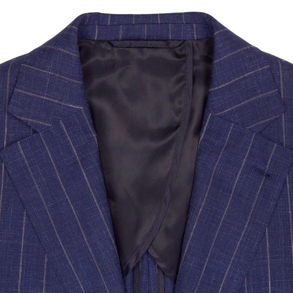 Ermenegildo Zegna Blue Pinstripe Tailored Jacket