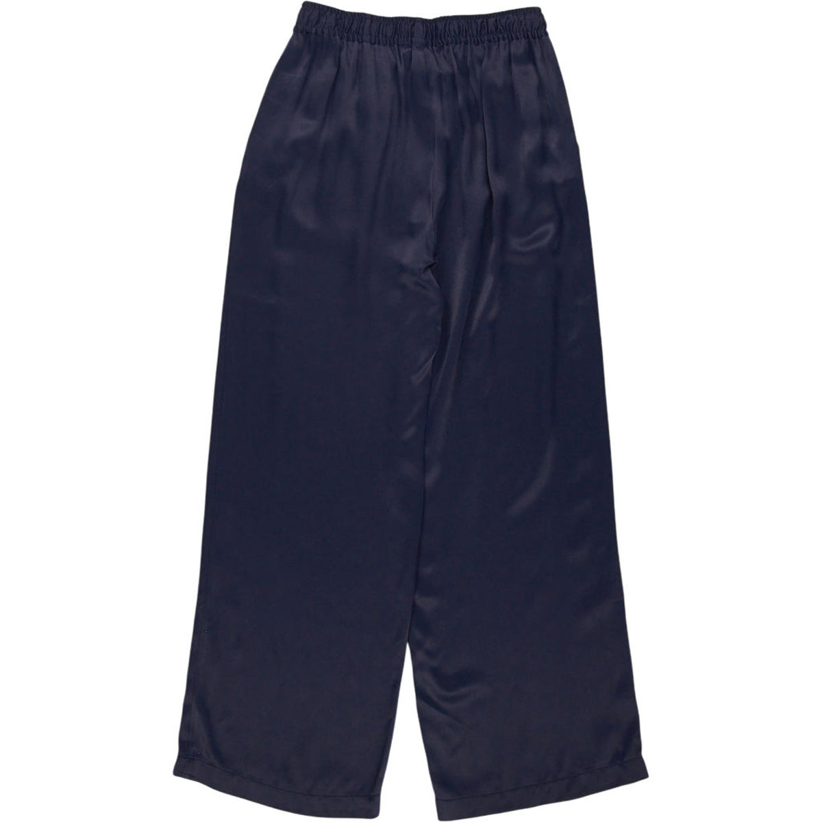 Baukjen Navy Satin Wide Leg Trousers