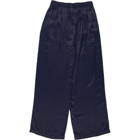 Baukjen Navy Satin Wide Leg Trousers