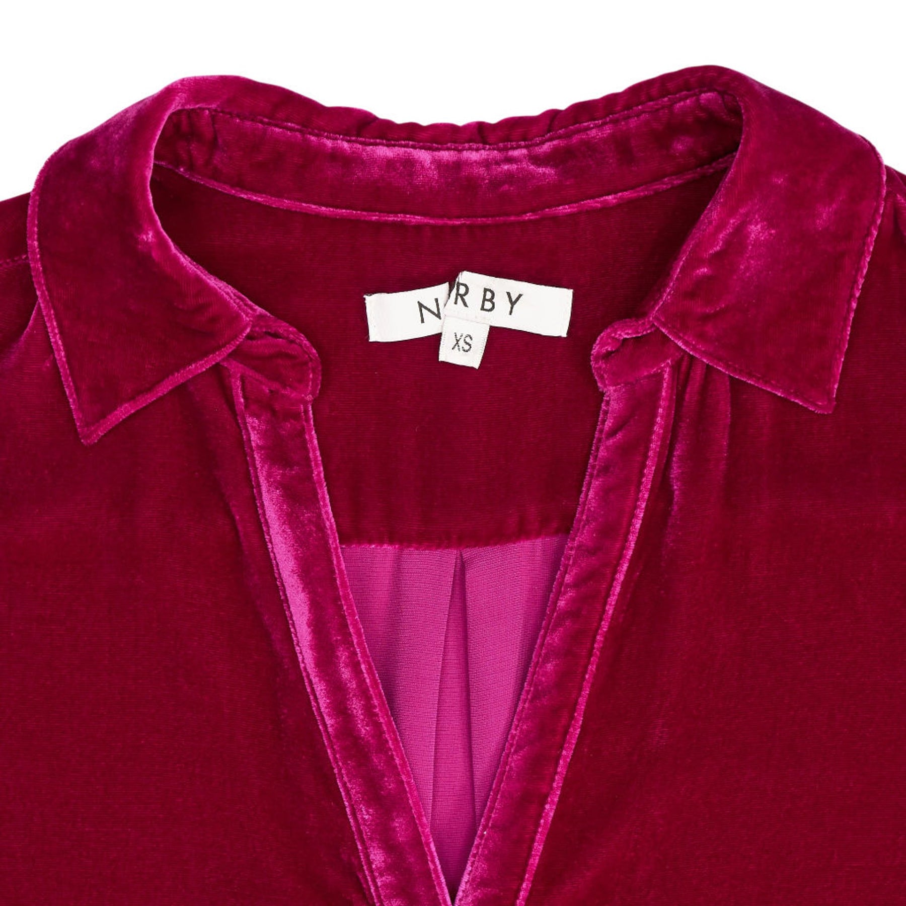 NRBY Pink Velvet Blouse