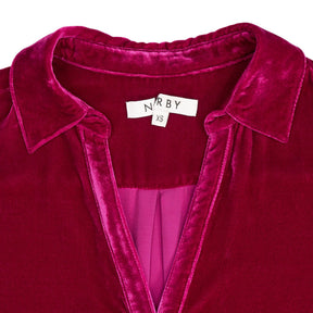 NRBY Pink Velvet Blouse