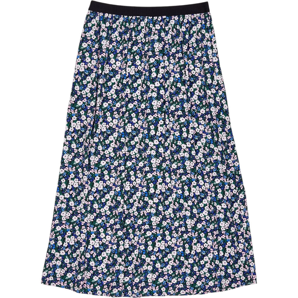 Hush Black Pink Pop Floral Moana Midi Skirt