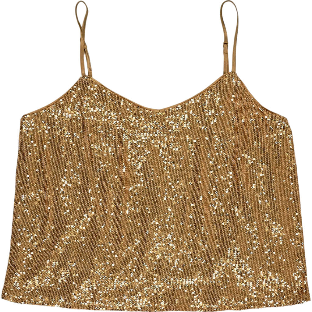 Superdry Gold Sequin Cami Top