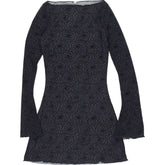 Motel Black Sevilla Dress Abstract Flocked