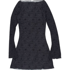 Motel Black Sevilla Dress Abstract Flocked