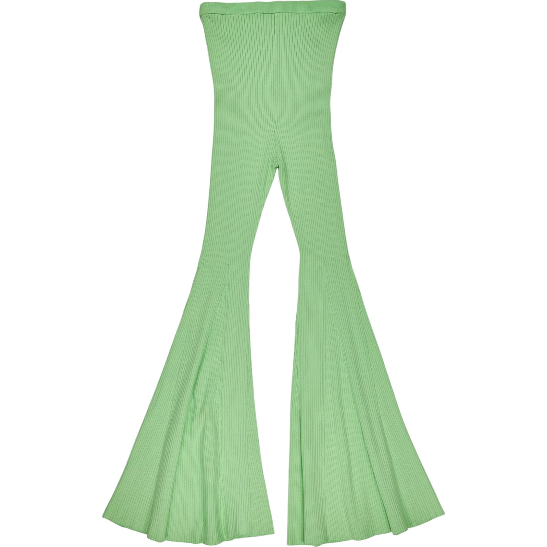 Self-Portrait Green Spearmint Ribbed Trousers