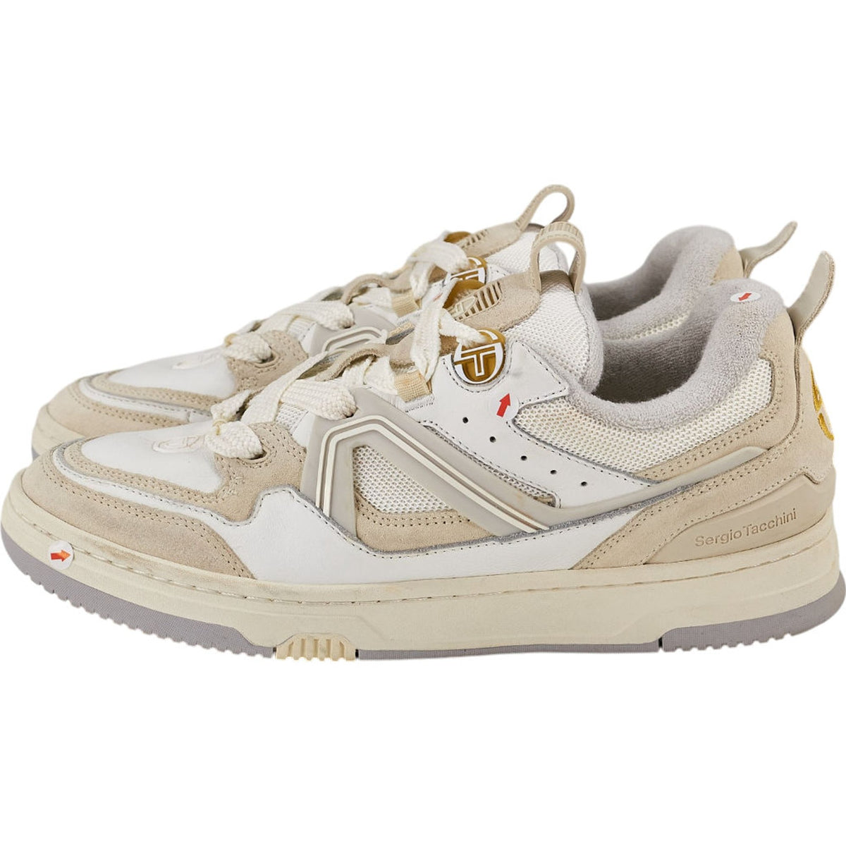 Sergio Tacchini White Beige Trainers Not visible - Measures as a UK 9