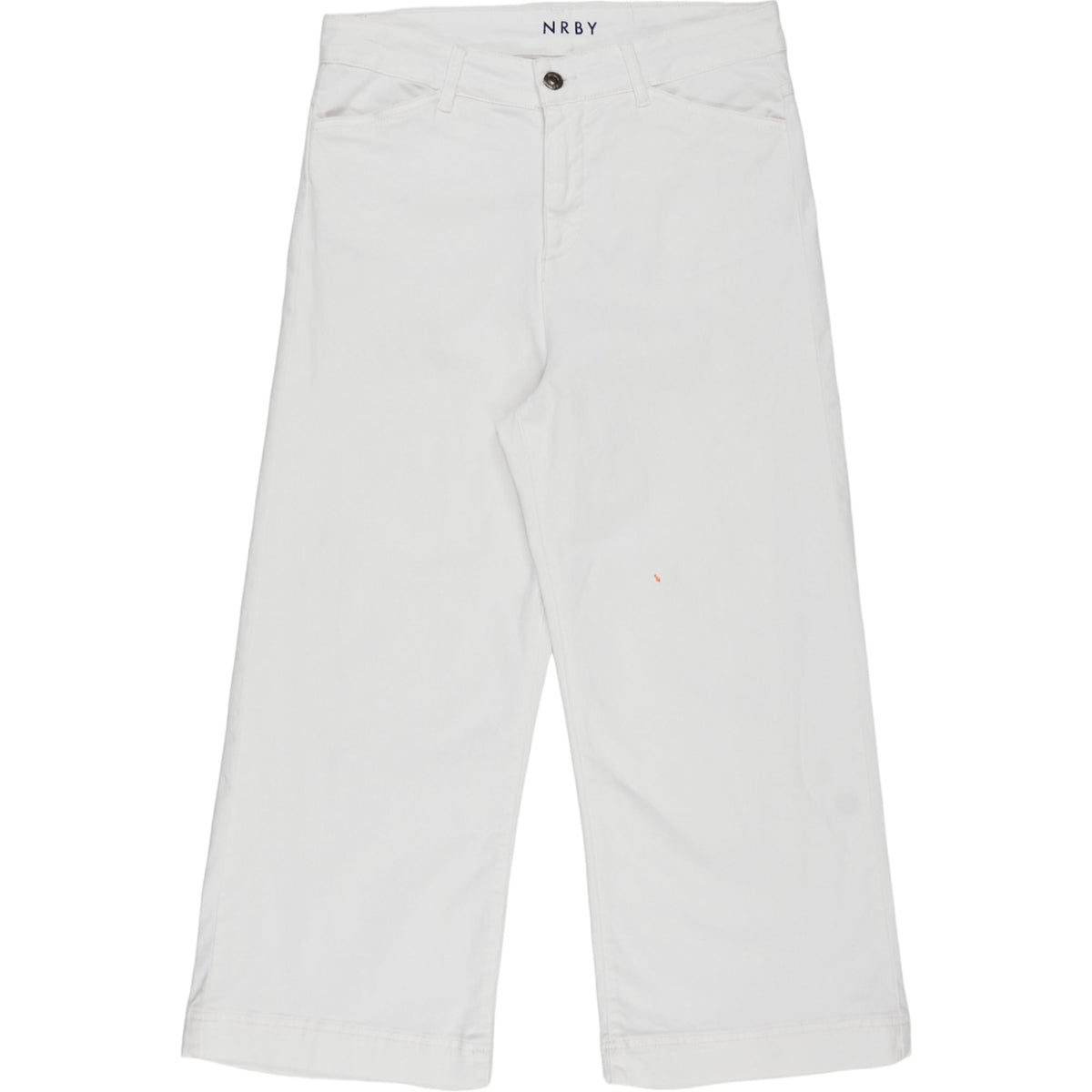 NRBY White Cropped Trousers