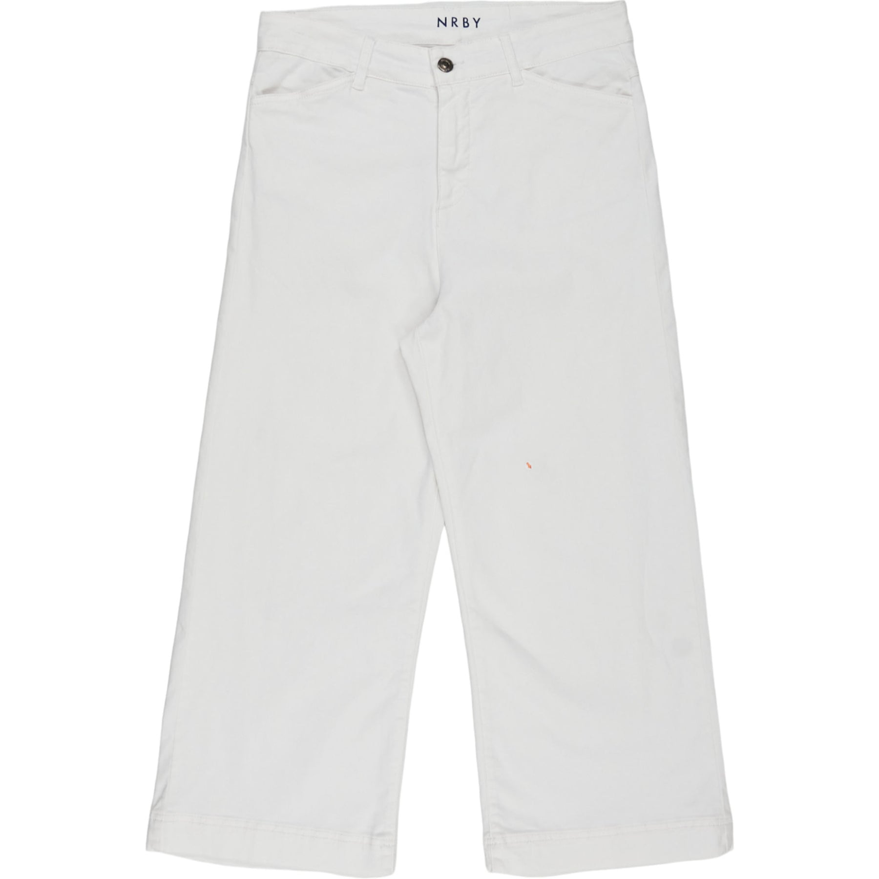 NRBY White Cropped Trousers