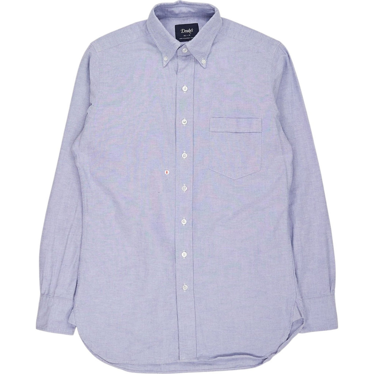 Drake's Blue Button-Down Oxford Shirt 15.5 - 39