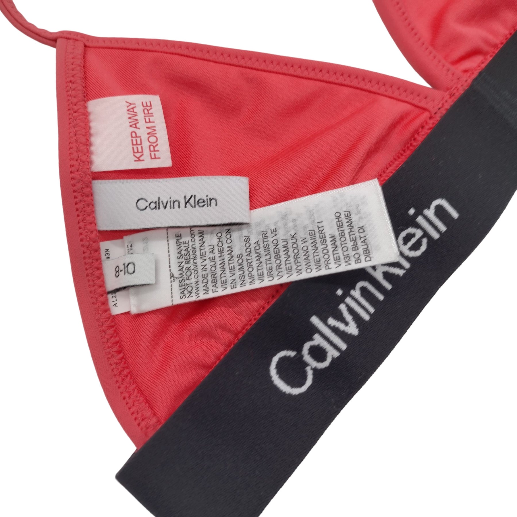 Calvin Klein Pink Swim Bikini Top