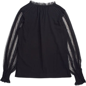 WYSE Black Laney Jersey Mix Top