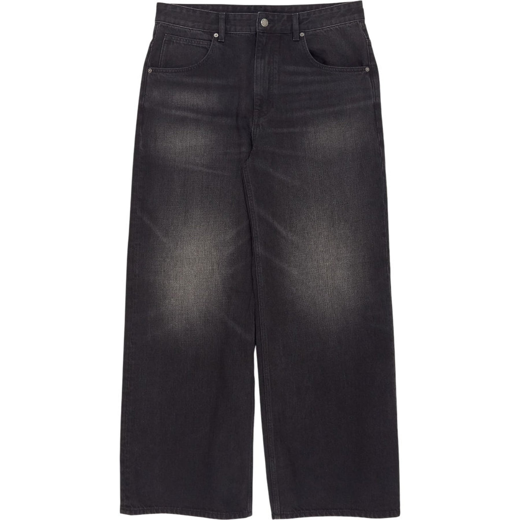 Pull & Bear Black Wide Straight Jeans