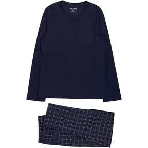 Schiesser Navy Organic Cotton Pajamas