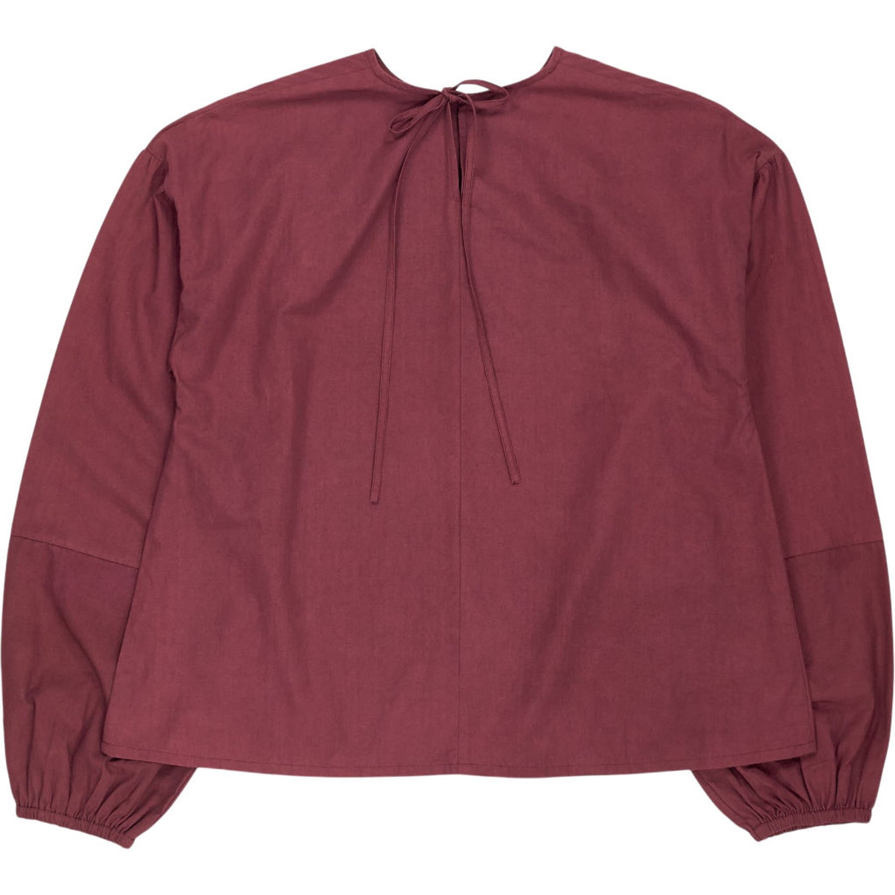 OMNES Burgundy Elma Poplin Top