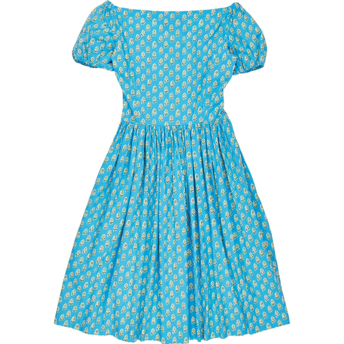 Prada Blue Floral Midi Dress