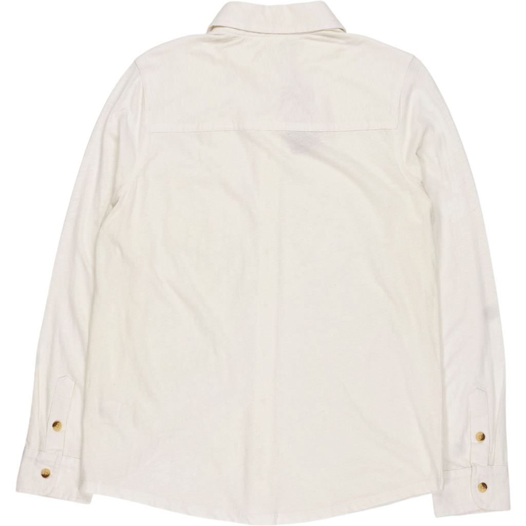 Hush White Cotton/Linen Jersey Shirt