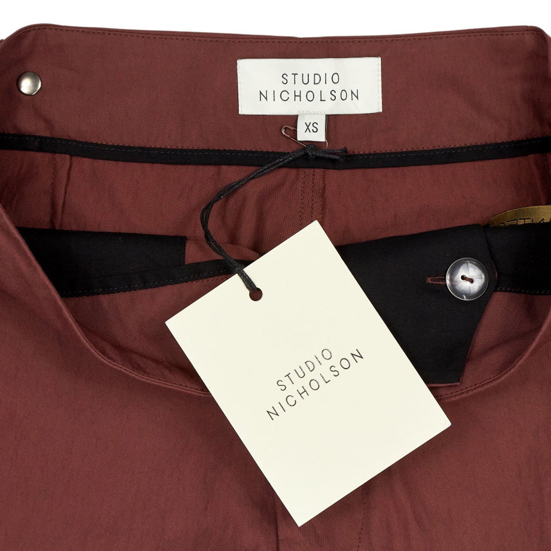 Studio Nicholson Chestnut Zip Detail Trousers