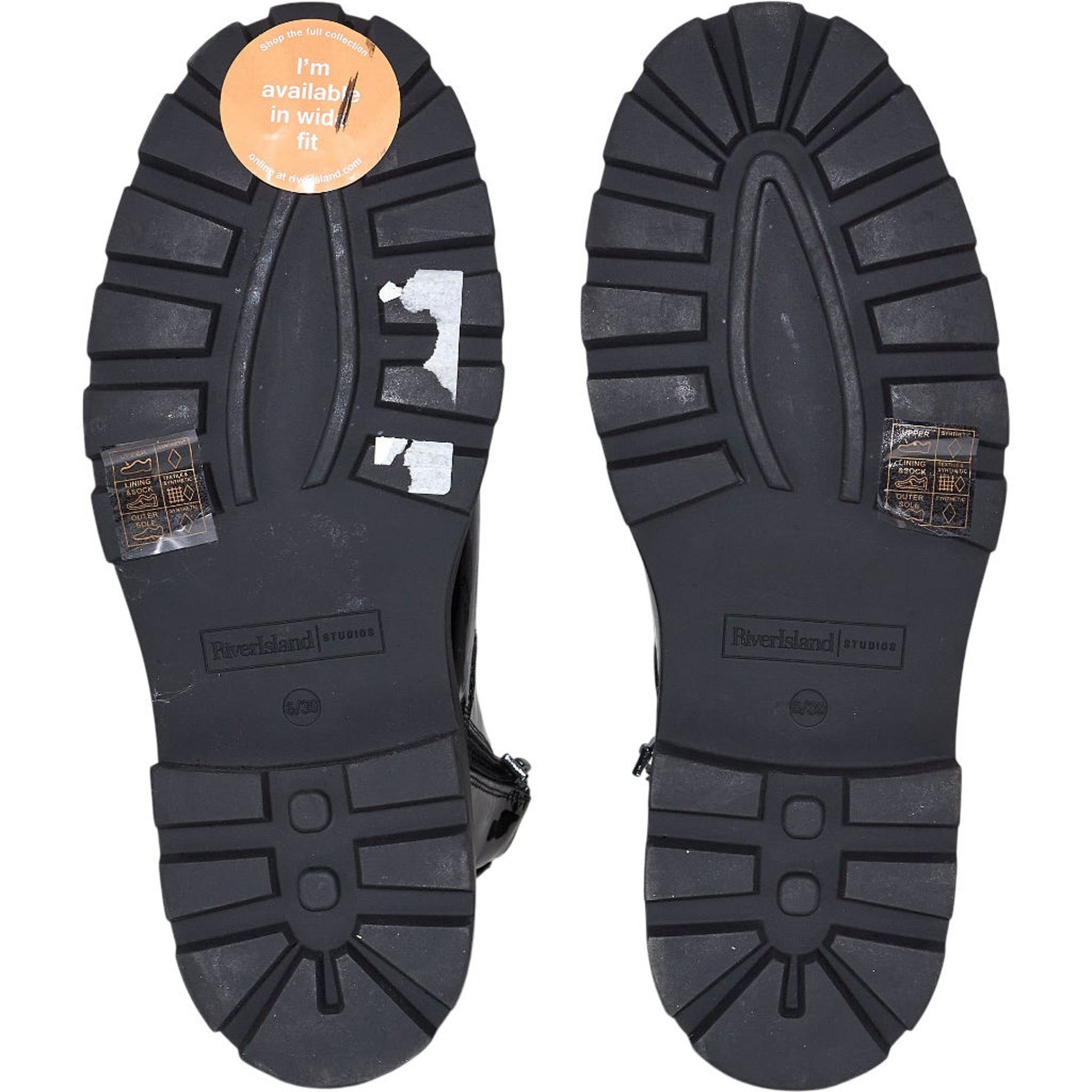 River Island Black Patent Boots