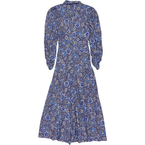 Ghost Blue Floral Midi Dress