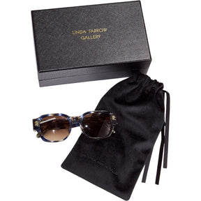 Linda Farrow Blue Tortoishell Ramon Sunglasses