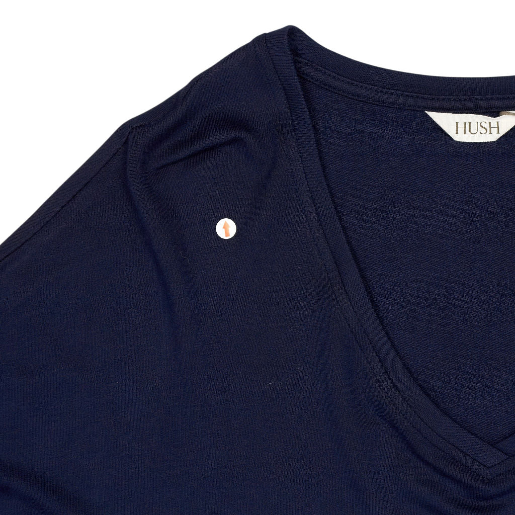 Hush Midnight Gillian V Neck Longline Top