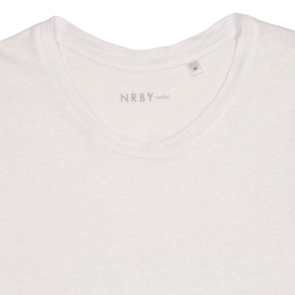NRBY White Linen T-Shirt