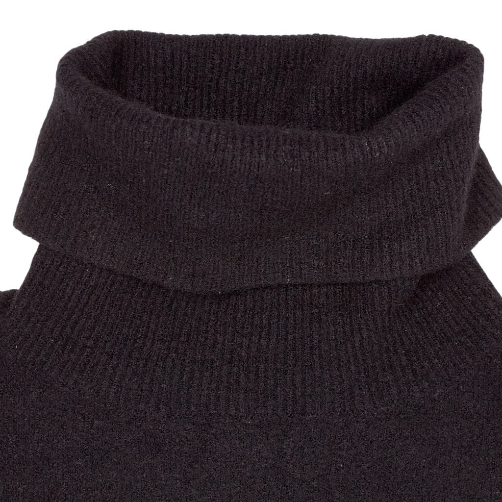 Hush Black Wool Blend Roll Neck Jumper