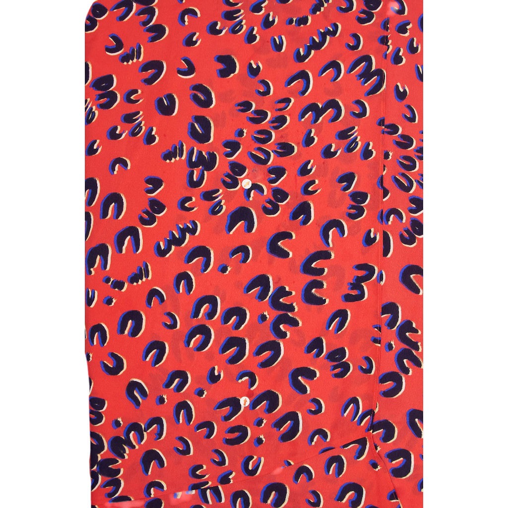 Marc Cain Red Silk Blend Midi Dress