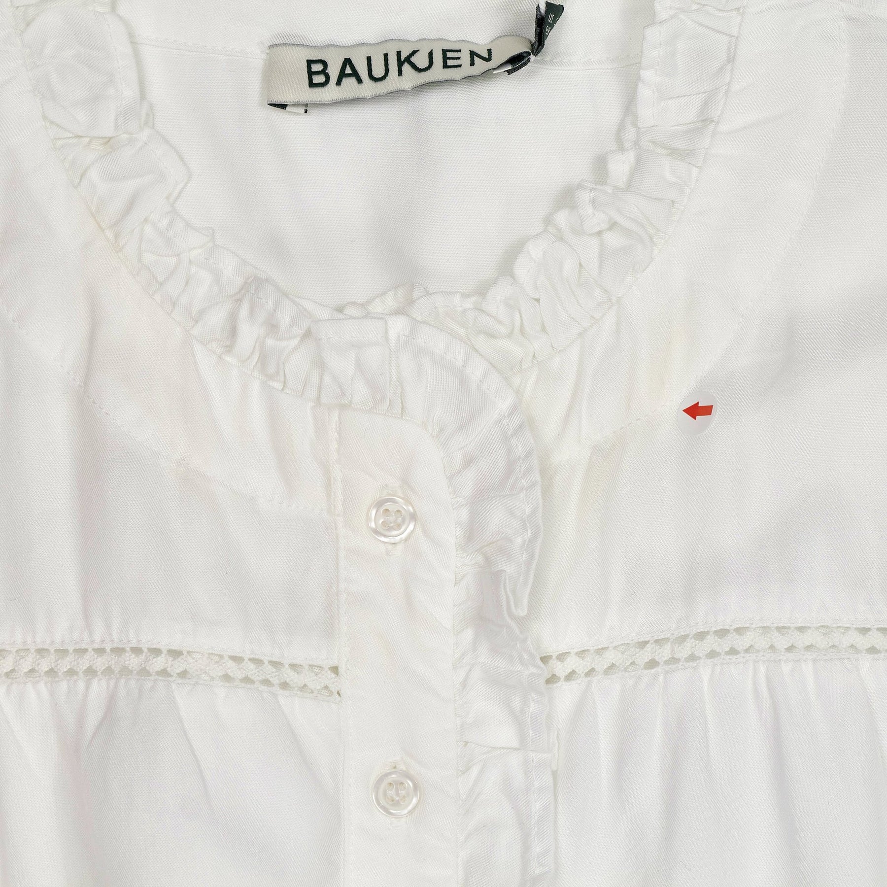 Baukjen White Estela Broderie Detail Blouse