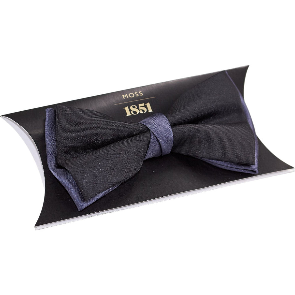 Moss Black Blue Bow Tie