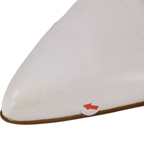 Mother of Pearl White Bow Heeled Mules
