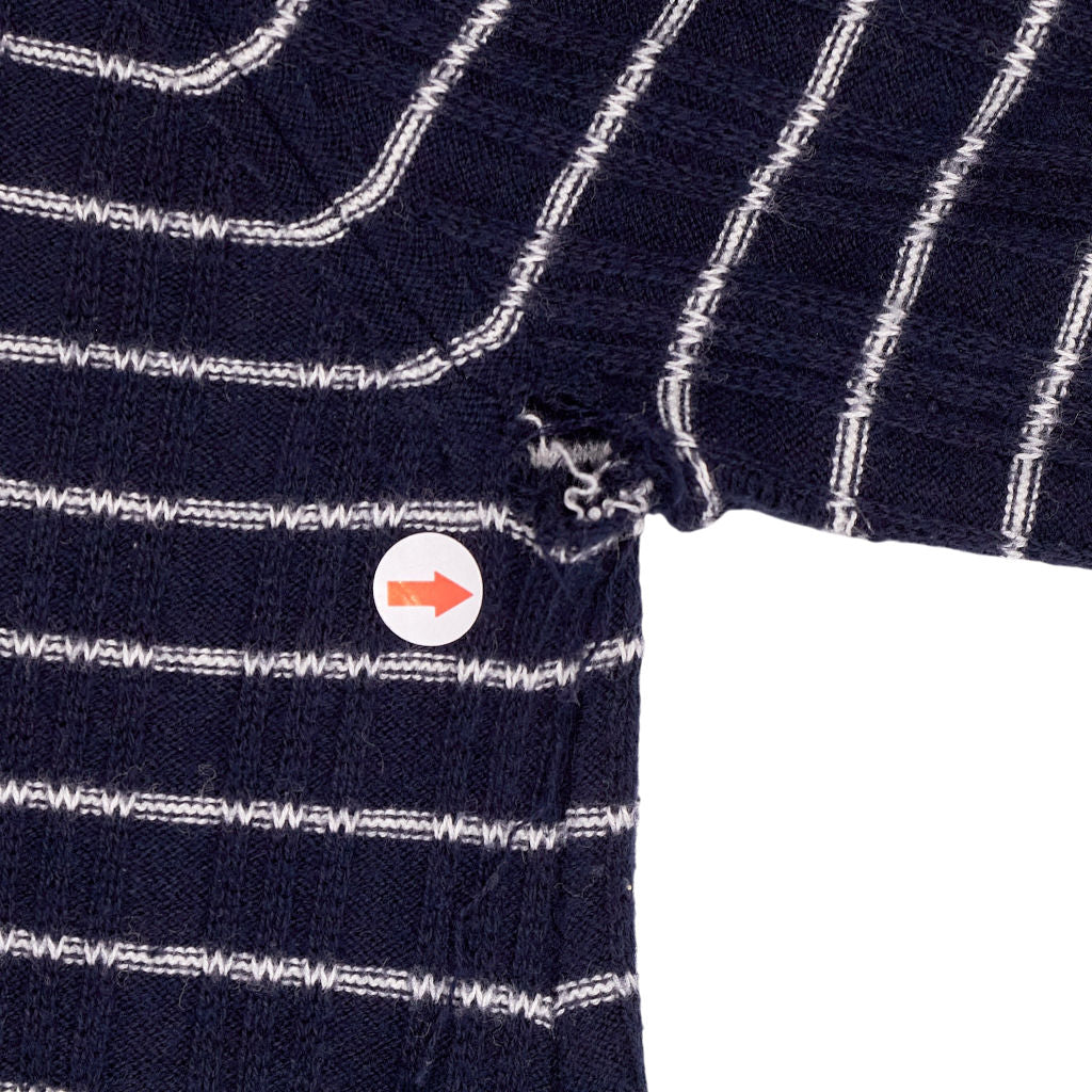 Hush Blue Stripe Knit Midi Dress