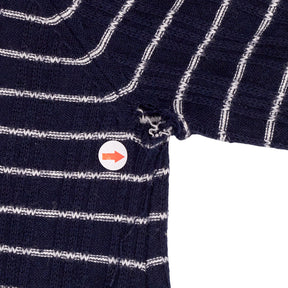Hush Blue Stripe Knit Midi Dress