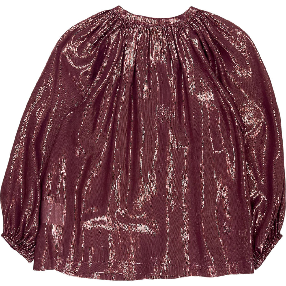 WYSE  Plum Silk Lurex Blouse