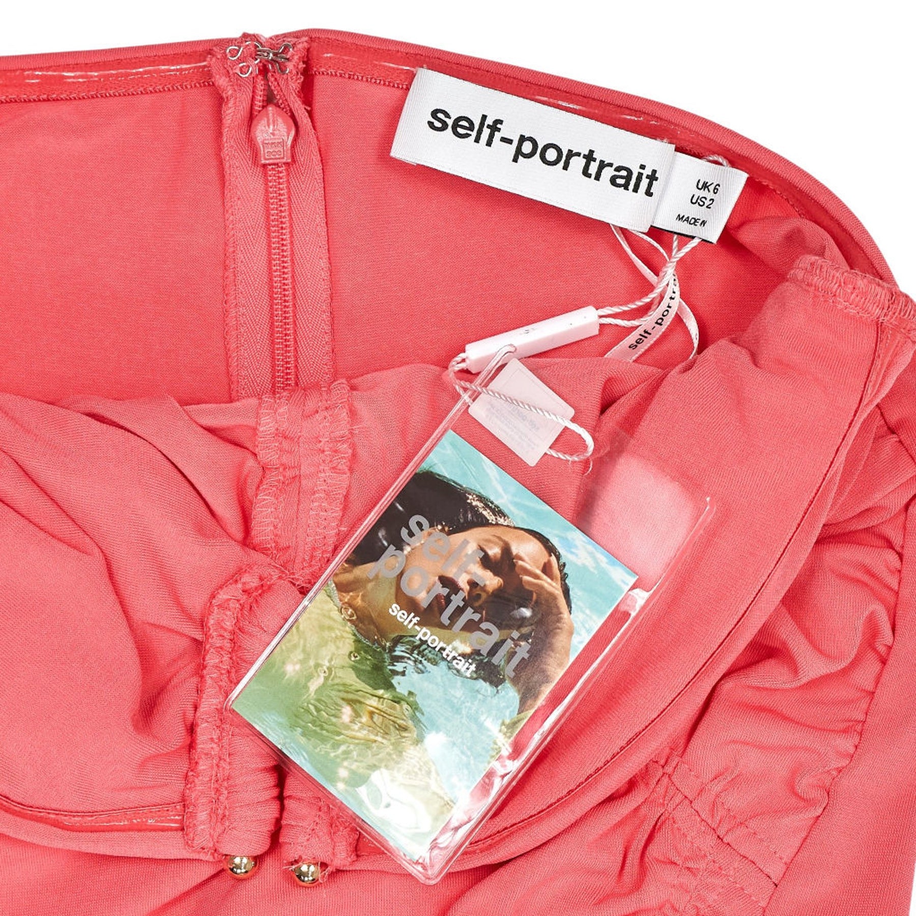 Self-Portrait Pink Jersey Ruched Mini Dress