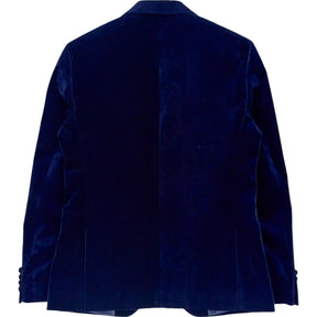 Moss Navy Velvet Slim Fit Jacket