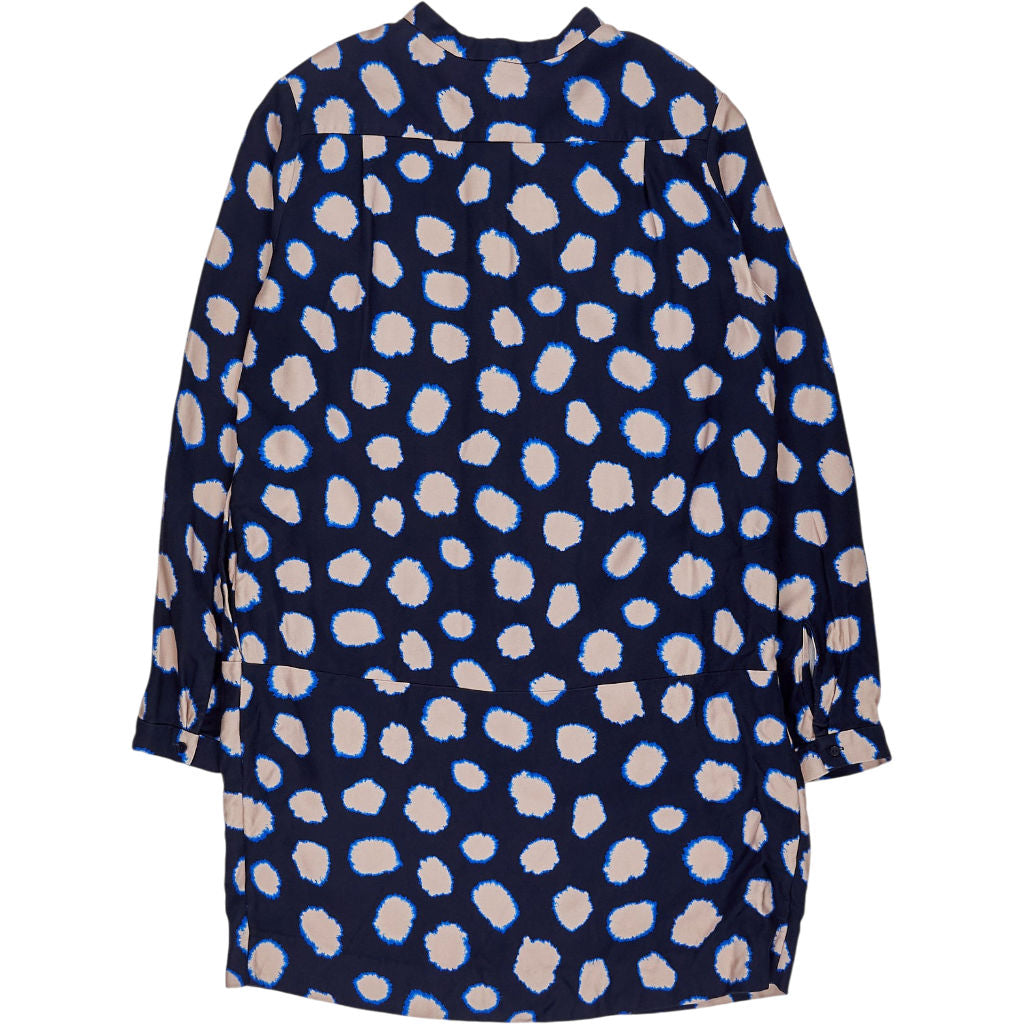 COS Blue Patterned Long Shirt Dress