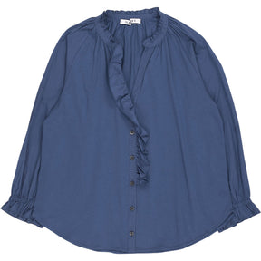 NRBY Blue Ruffle Blouse