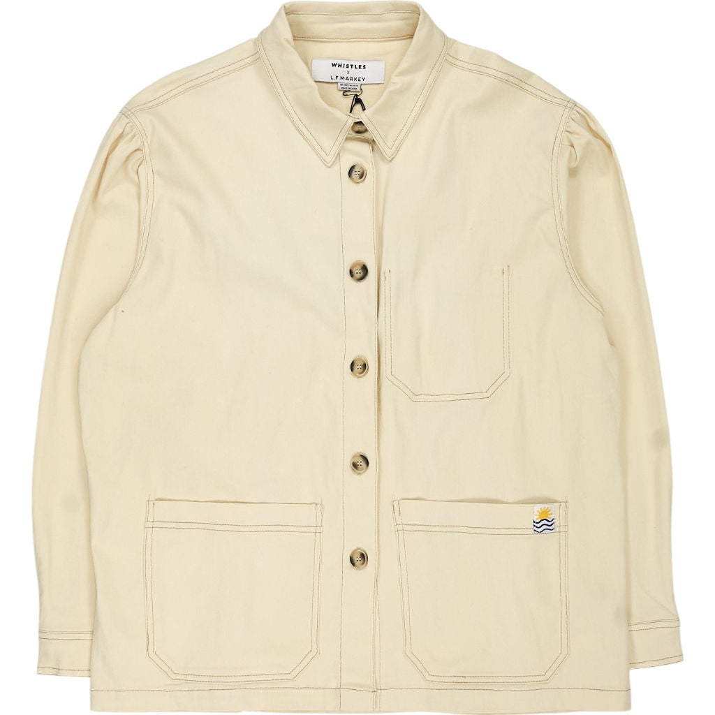 Whistles x L.F. Markey Cream Puff Sleeve Shirt Jacket