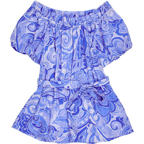 NRBY Blue Off Shoulder Antonia Top