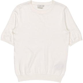 Kaffe Cream Knit Short Sleeve Top