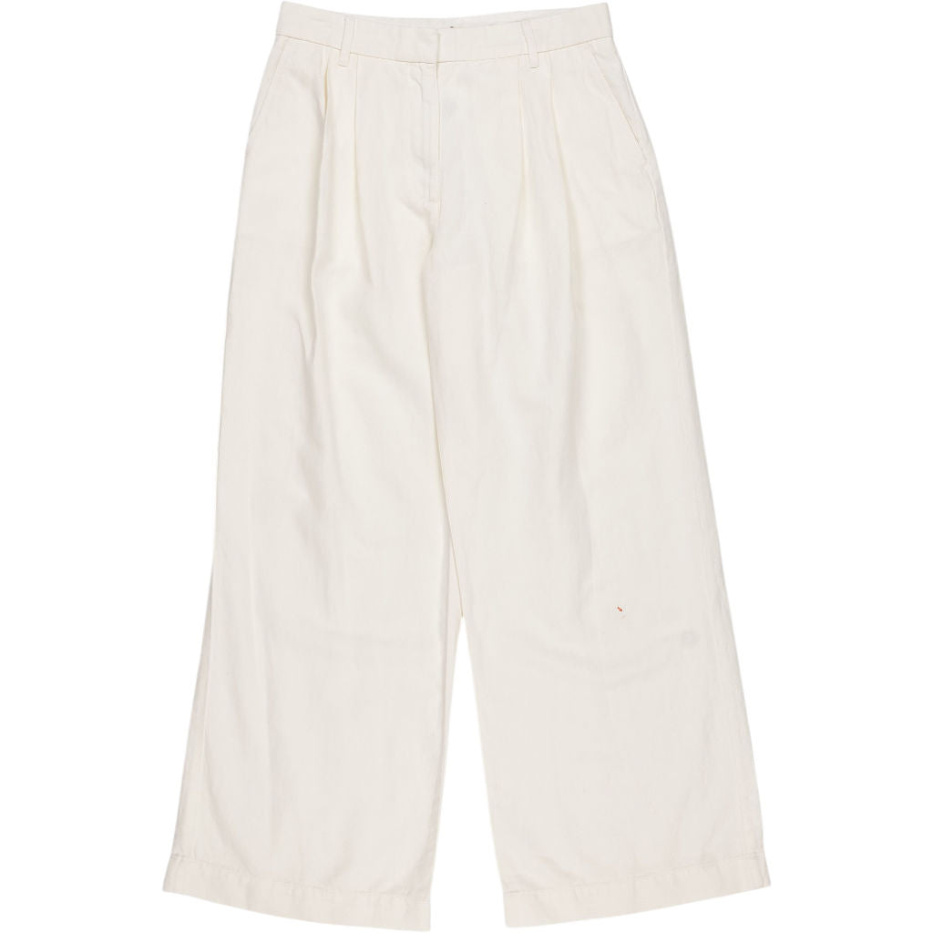 Hush Ecru Lya Cotton Wide Leg Trousers